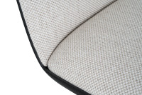 Alyna chair with matte black lacquering and beige fabric cushion