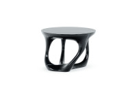 Libera side table with black silk marbled finish