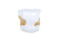 Oasis side table size M with marbled finish and gold leaf