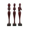 Wisdom set of sculptures with high gloss marsala finish